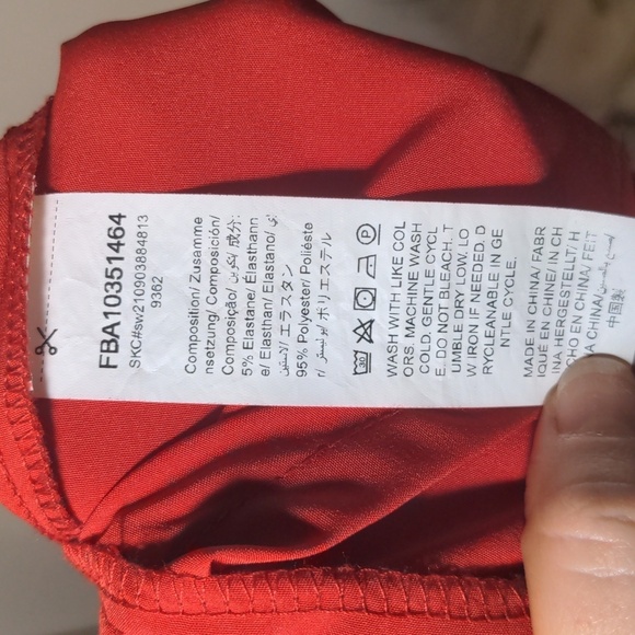 Red wide leg trouser pants - Picture 7 of 10